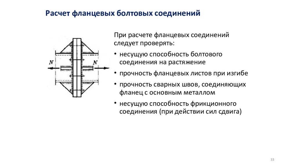 Расчет фланцевых болтовых соединений