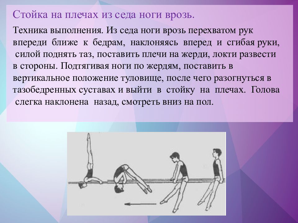 Стойка ноги врозь. Стойка ноги врозь техника выполнения. Стойка на плечах из Седа ноги врозь. Стойка ноги врозь в гимнастике. Сед углом техника выполнения.