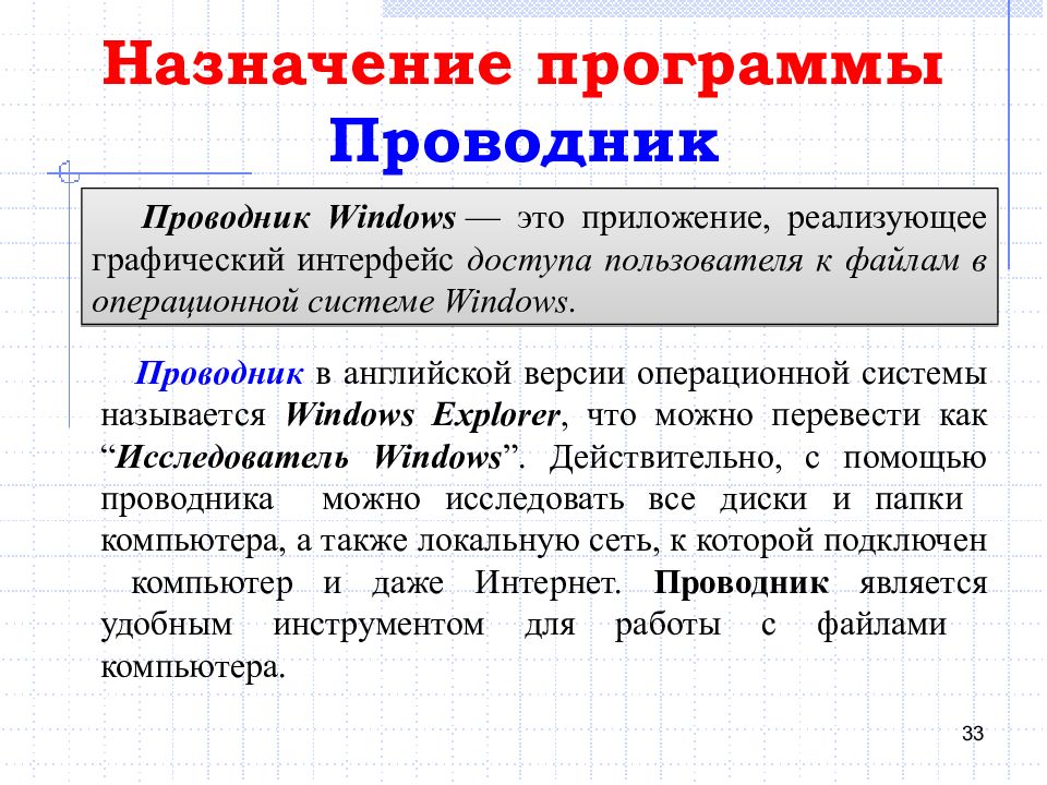 Проводник файлов. Основные функции программы проводник. Назначение программы. Каково Назначение программы проводник. Программа проводник это в информатике.