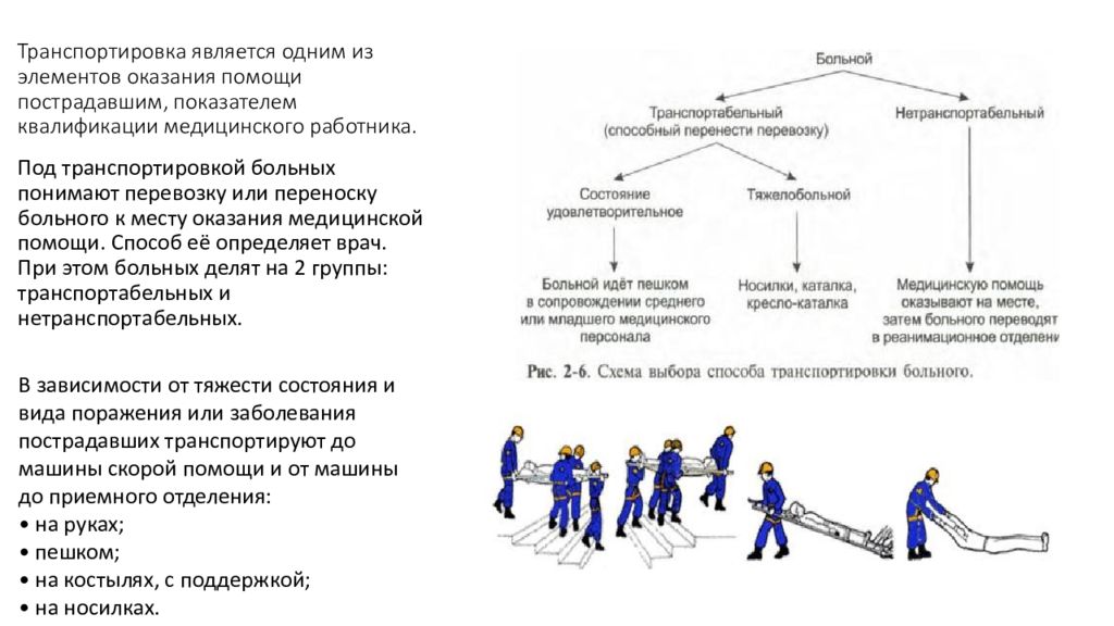 Путь транспортировки. Правила транспортировки больных. Способ транспортировки больного средней тяжести. 2. Какие виды транспортировки больных вы знаете?. Организация и участие в транспортировке больных реферат.