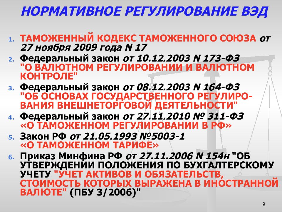 Нормативное регулирование это. Нормативное регулирование ВЭД. Нормативно-правовое регулирование внешнеторговой деятельности. Нормативно правовое регулирование СЭД. Правовое регулирование внешнеторговой деятельности.