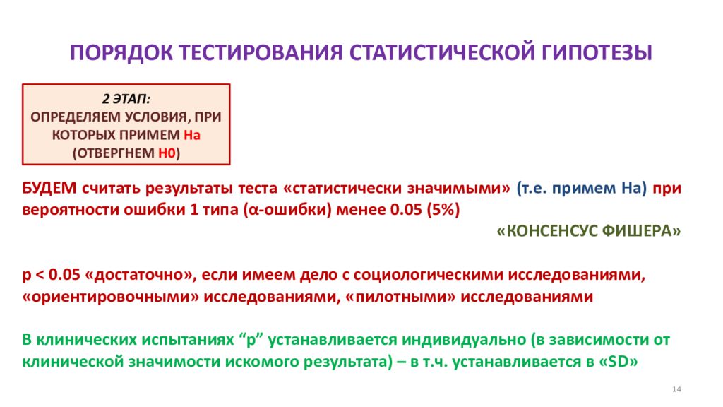 Статистическое тестирование. 2 Этап статистического исследования. Количественные переменные.