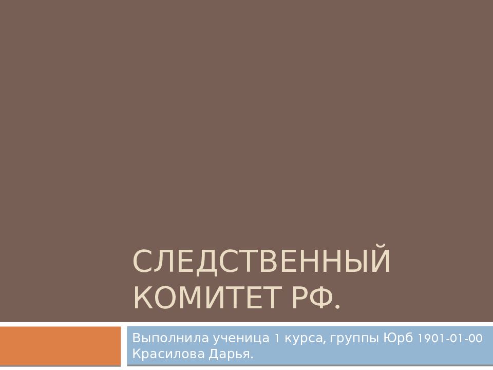 Следственный комитет РФ.