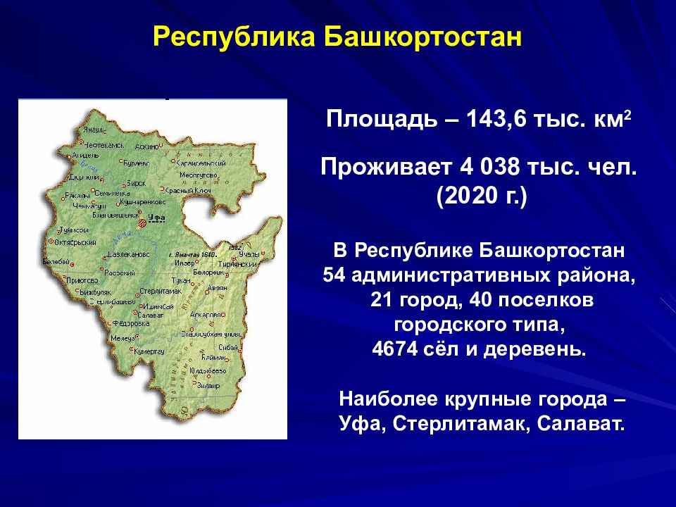 Площадь башкортостана. Карта Республики Башкортостан с городами.