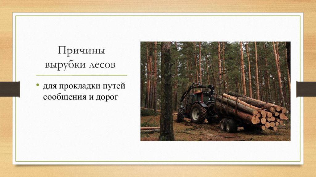 Лес причины. Причины вырубки лесов. Вырубка лесов • для прокладки путей сообщения и дорог. Рубка лесов для прокладки дорог. Вырубка лесов причины.