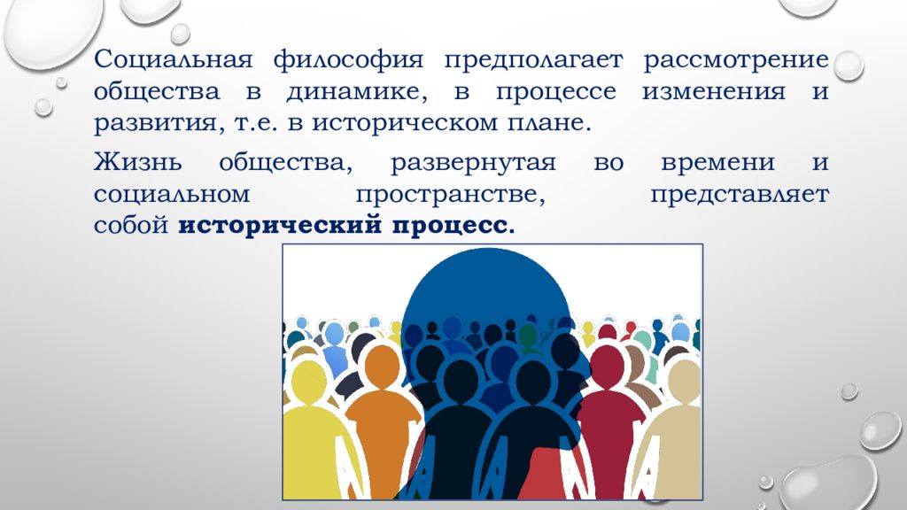 Социально историческое пространство. Процесс развития предполагает:философия.