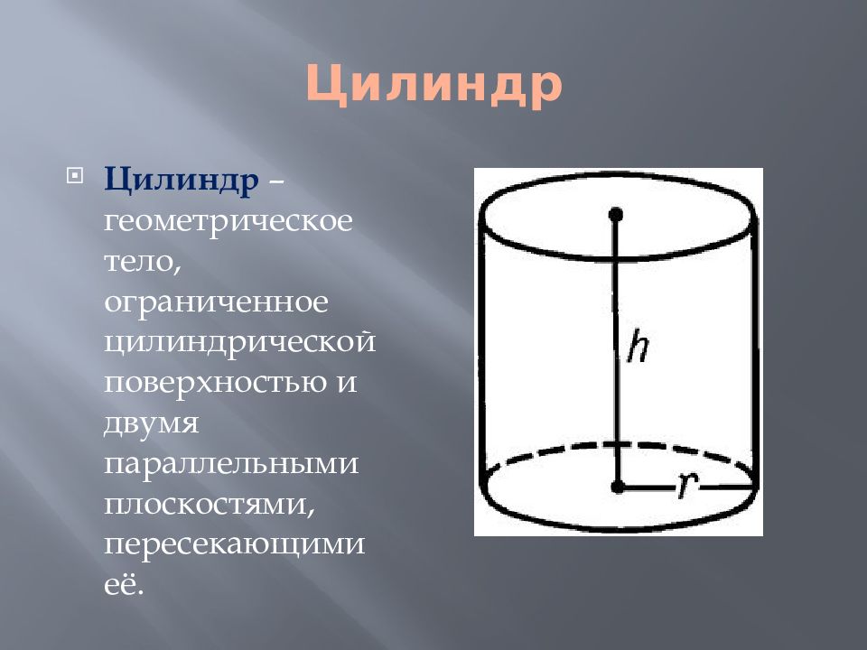 Тело ограниченное цилиндрической поверхности