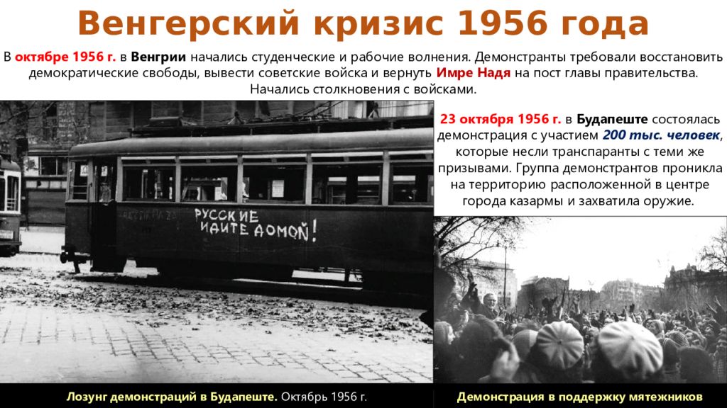 Венгерское восстание 1956 года презентация