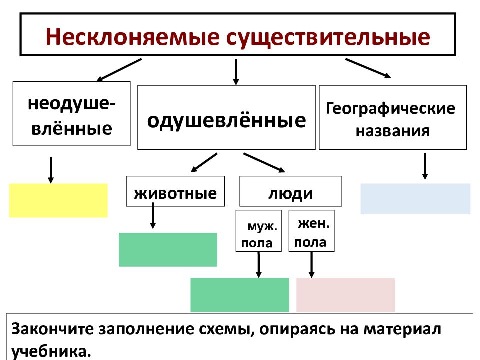 Род несклоняемых имен существительных 5 класс презентация