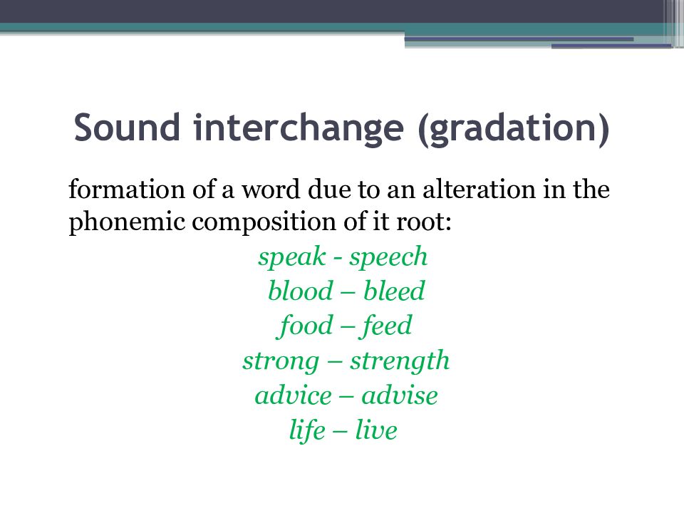 Types of word building