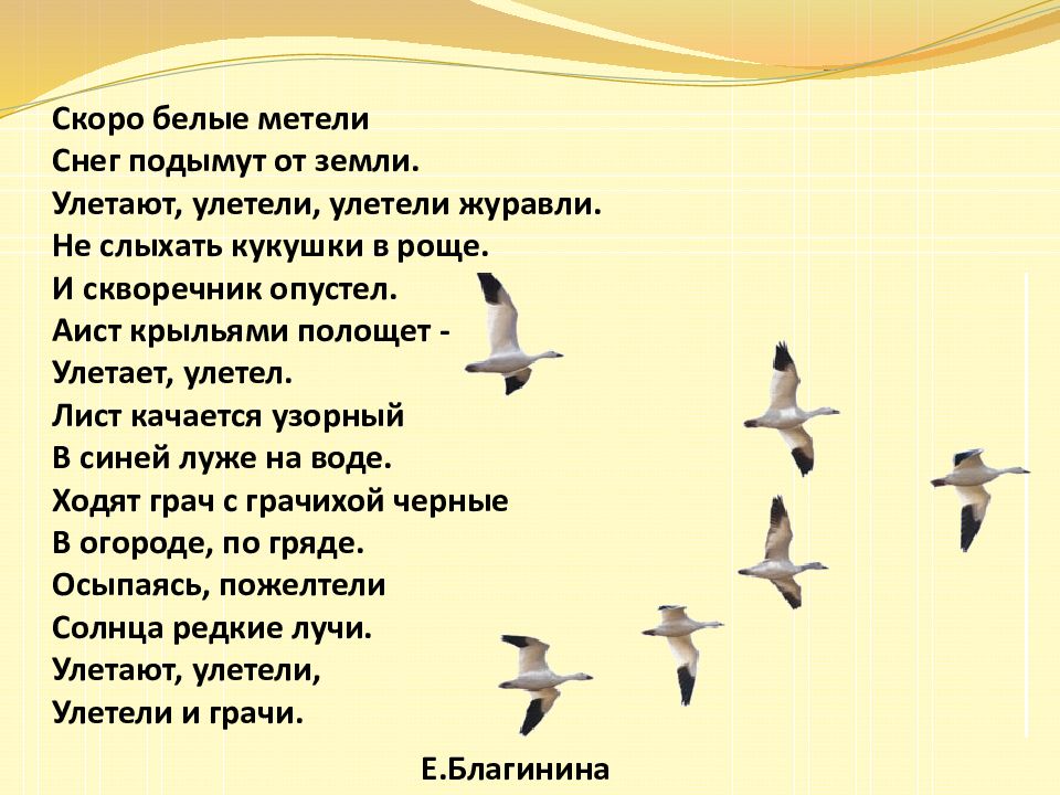 Опустели поля и луга и потянулись в осеннем небе косяки журавлей уток гусей схема предложения