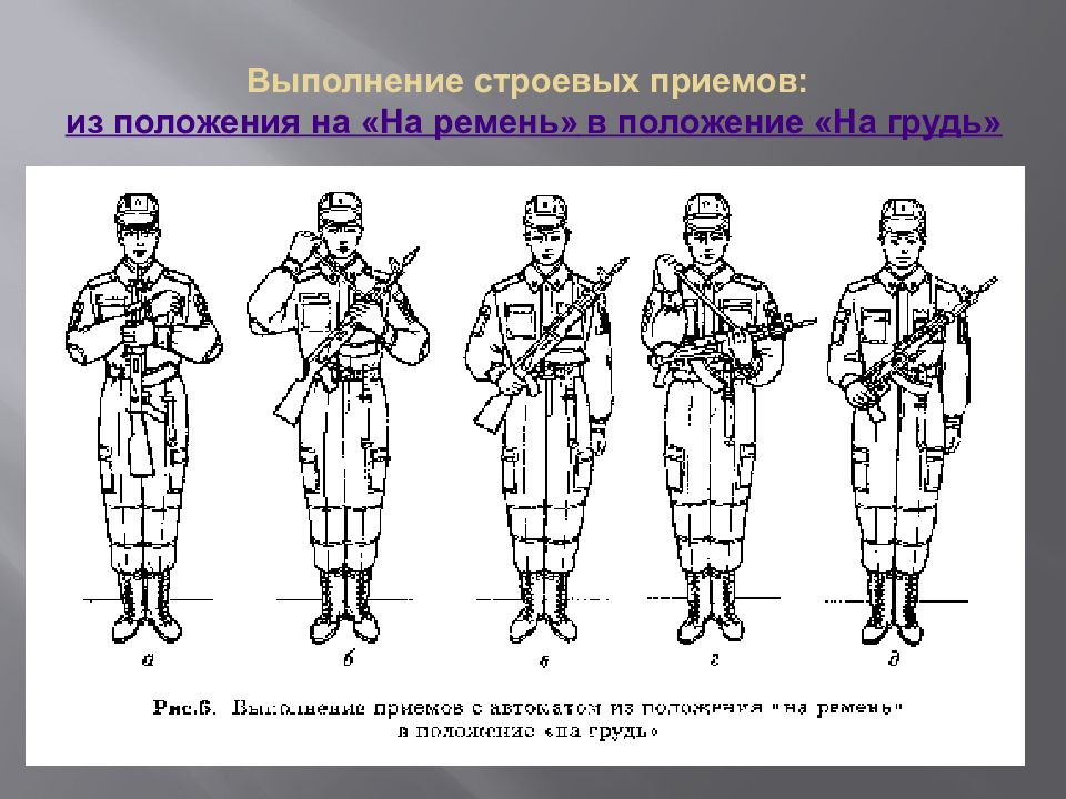 Строевые приемы и движение с оружием план конспект