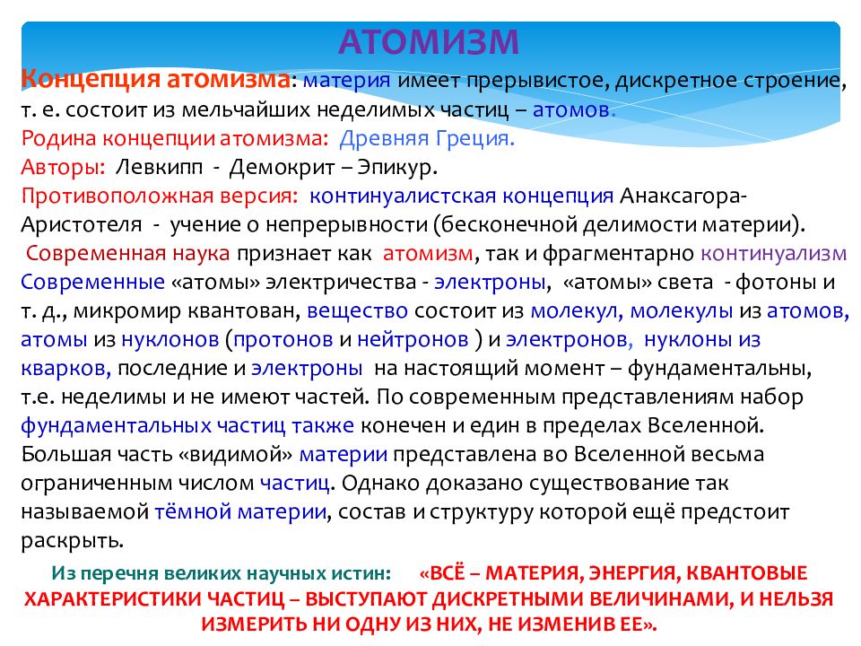 Понятие атомизма. Концепция атомизма. Атомизм это учение о том что материя делима до бесконечности. Атомизм - это учение что материя. Механический атомизм.