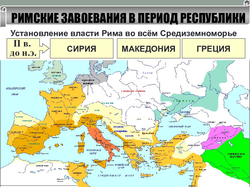 Римские завоевания в средиземноморье 5 класс презентация