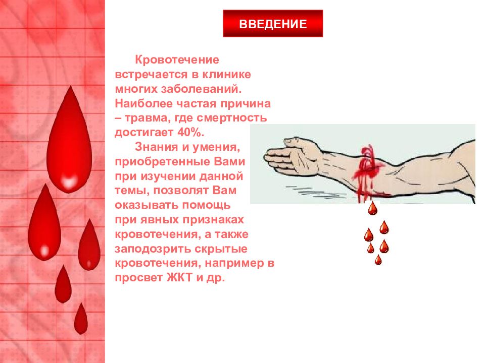 Кровотечение обж презентация