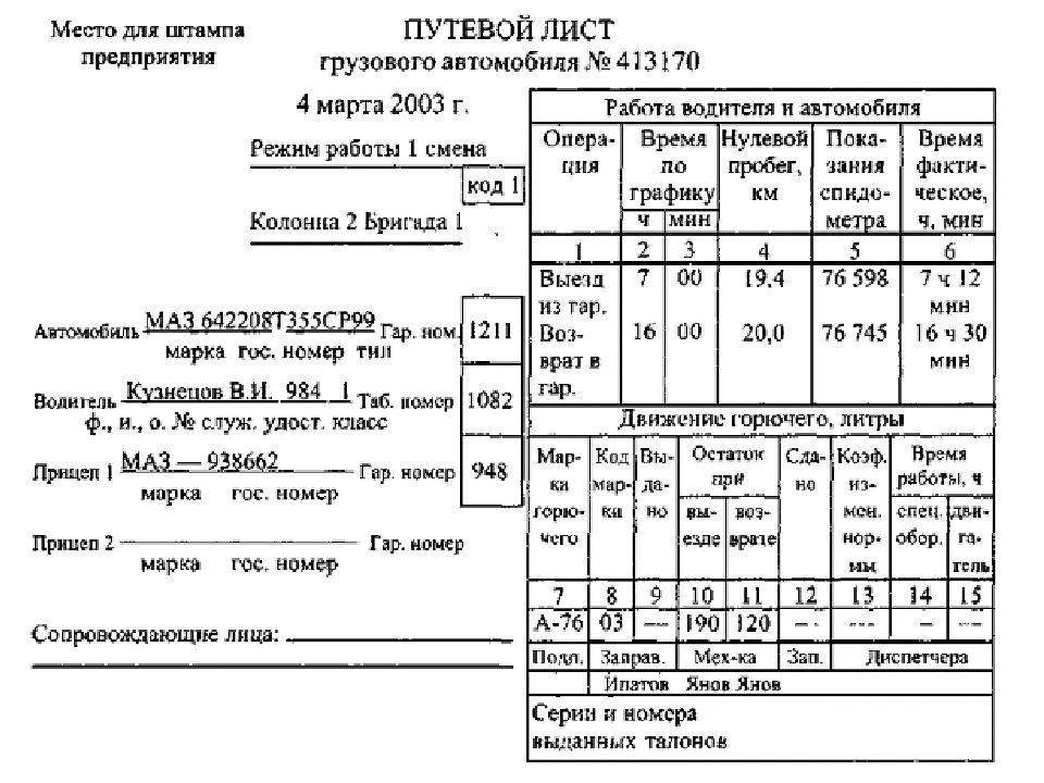 2 транспорт статистика образец заполнения