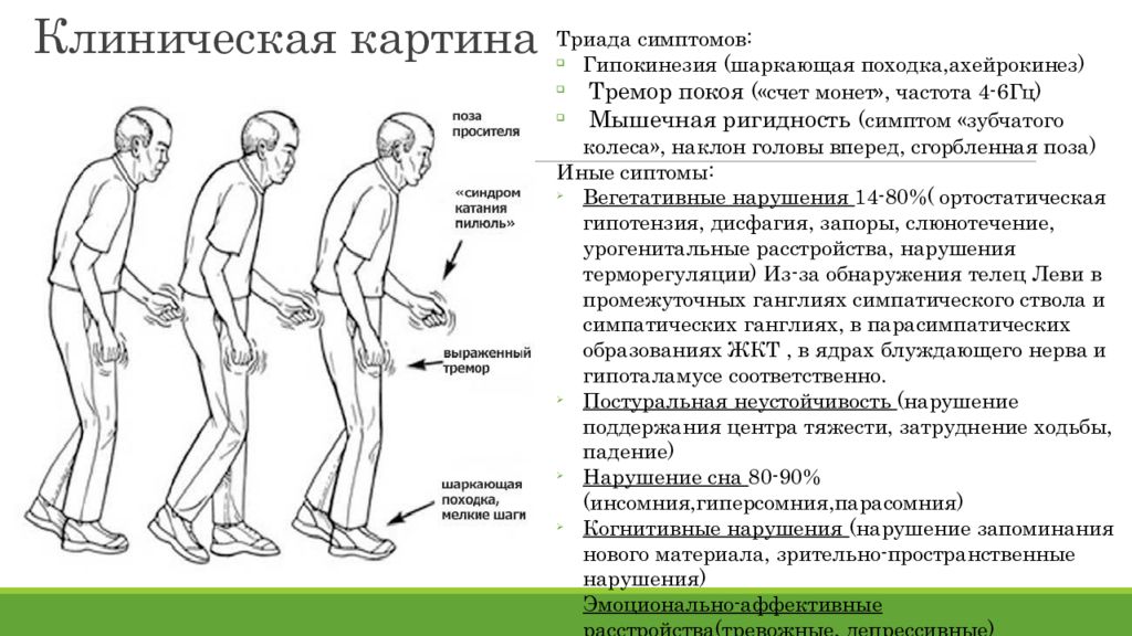 Болезнь паркинсона презентация по неврологии