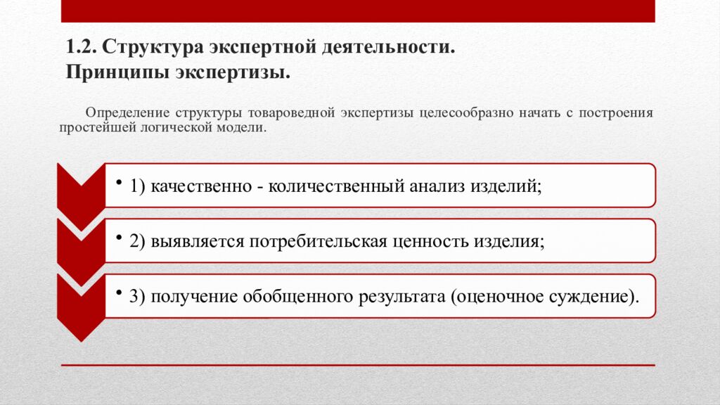 1.2. Структура экспертной деятельности. Принципы экспертизы.