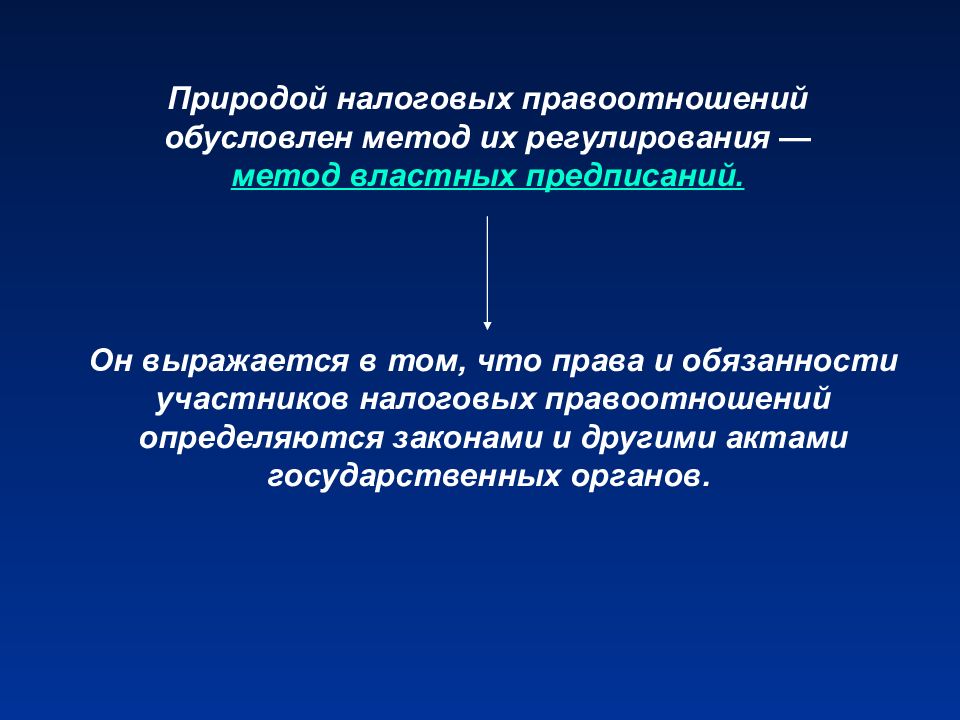 Регулирование имущественных. Методы правового регулирования налоговых отношений. Участники налоговых правоотношений. Метод властных предписаний в налоговом праве. Государственное регулирование налоговых правоотношений.