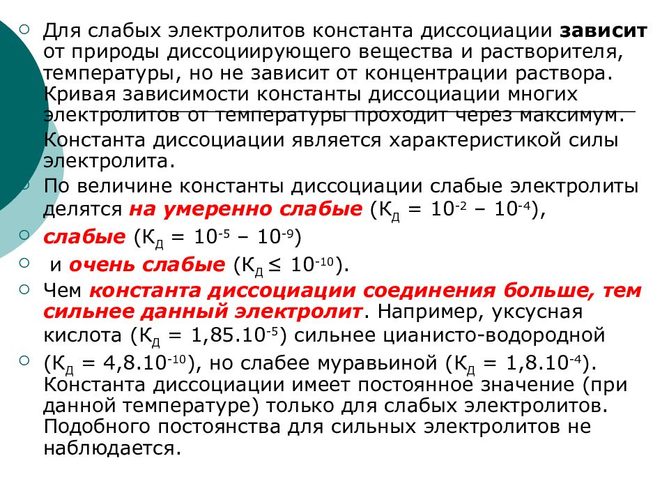 Растворы сильных электролитов