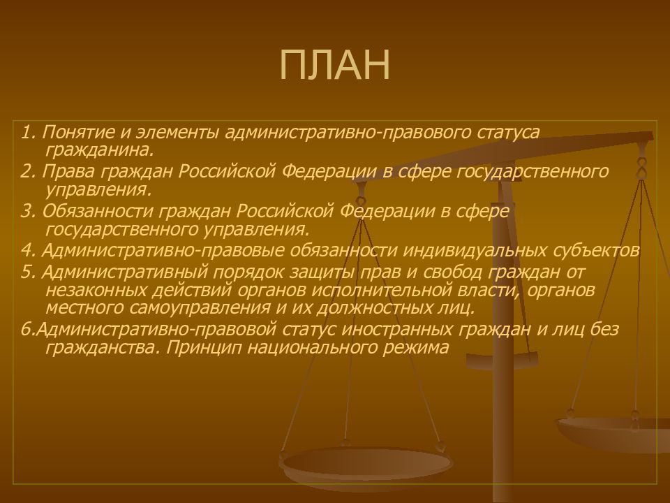 Сложный план по теме административное право