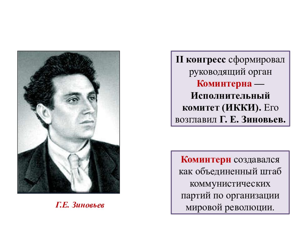 Возглавляющий орган. Исполнительный комитет коммунистического Интернационала Зиновьев. Председатель Коминтерна. Презентация г.е.Зиновьев. Председатель исполкома Коминтерна.