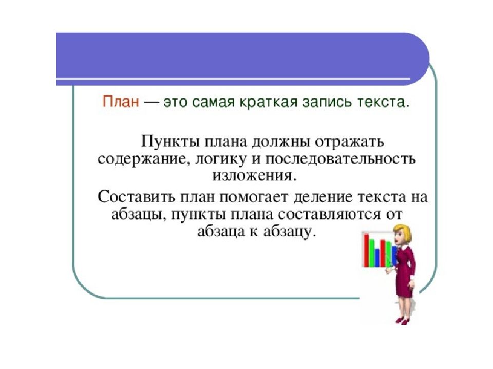 Что такое план в презентации