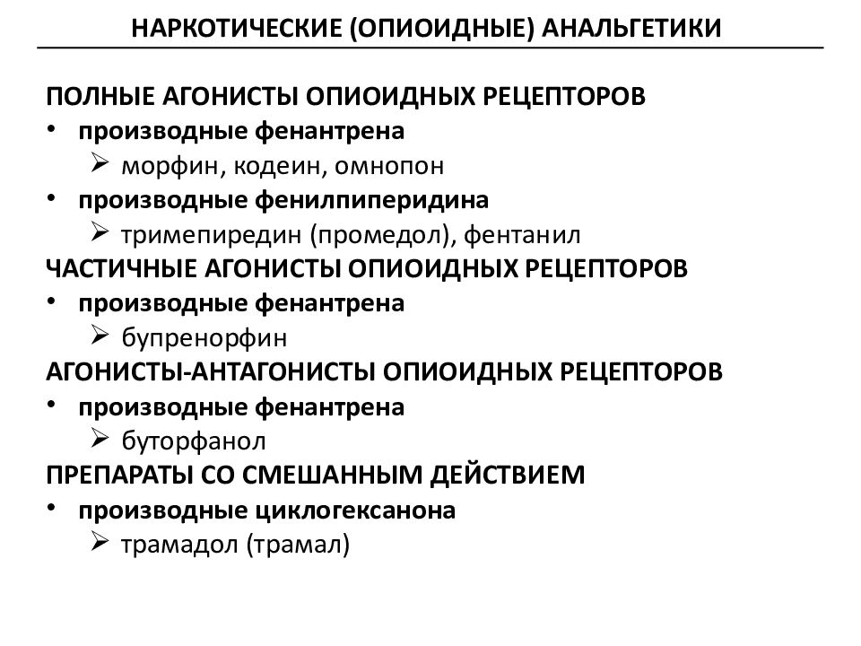 Полное действие. Синтетические наркотические анальгетики фармакология. Наркотические анальгетики агонисты опиоидных рецепторов. Опиоидные анальгетики классификация фармакология. Классификация наркотических анальгетиков фармакология.