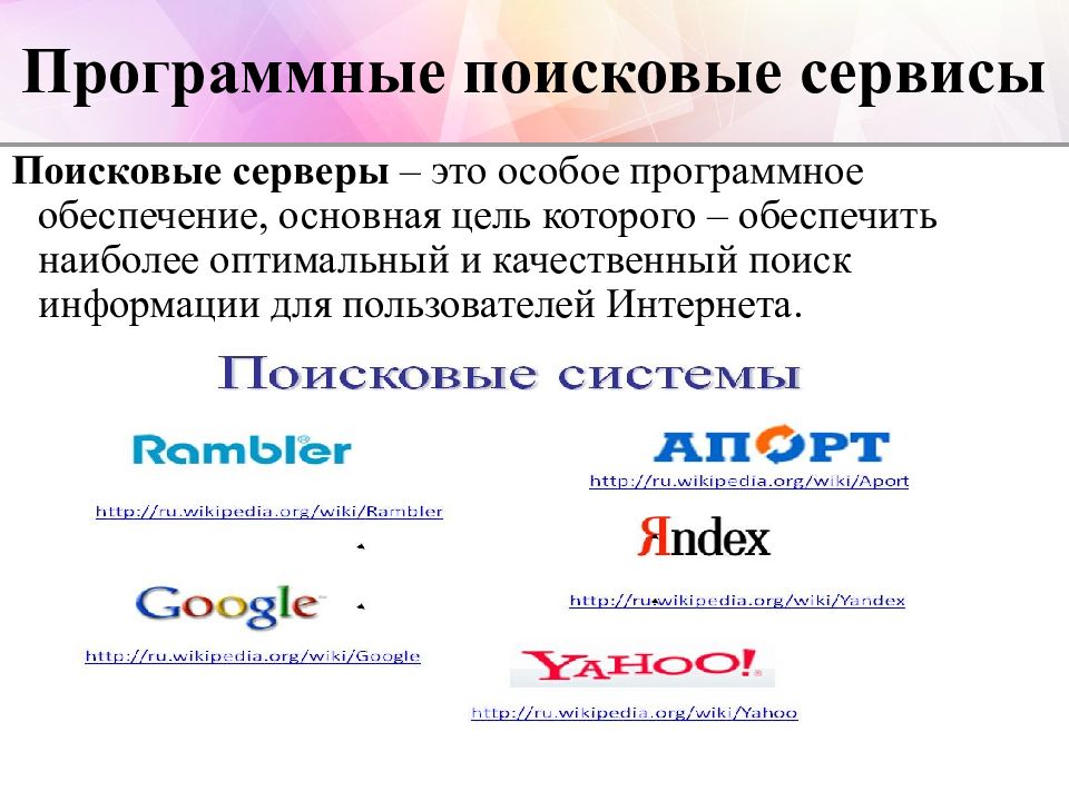 Информационные поисковые системы в человеческом обществе проект