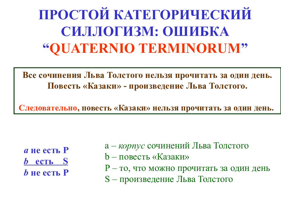 Простой категорический силлогизм презентация