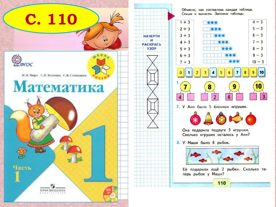 Математика 1 класс стр 54 55