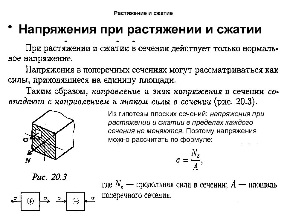 По какой формуле вычисляется нормальное напряжение для цилиндрического образца