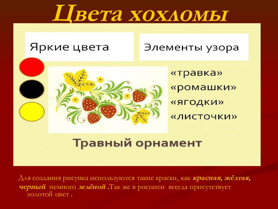 Золотая хохлома презентация 5 класс изо