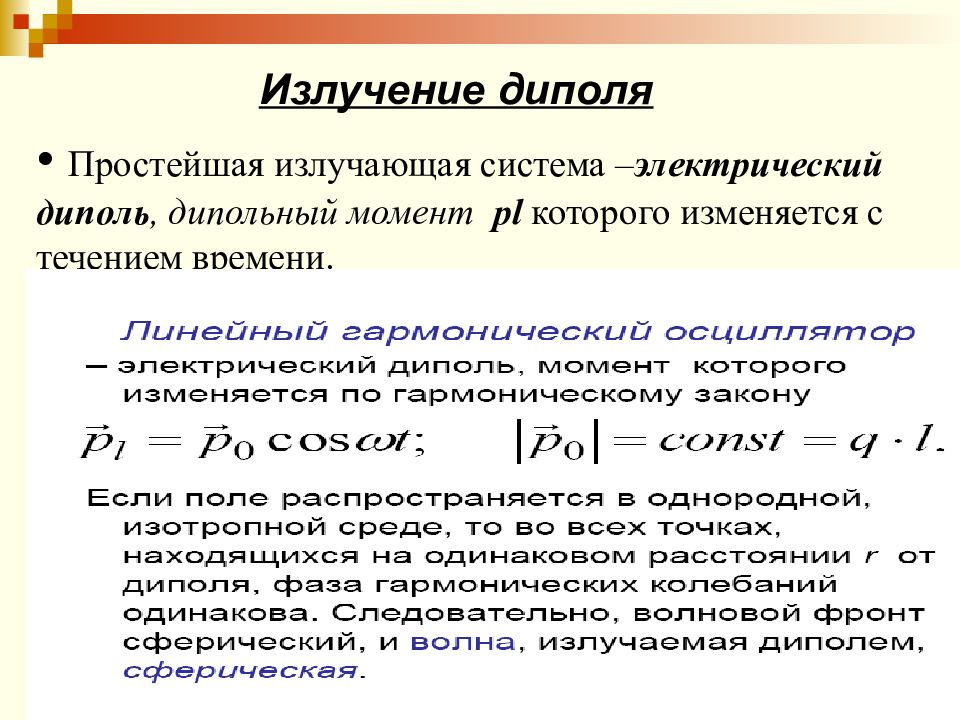 Диаграмма направленности излучения диполя