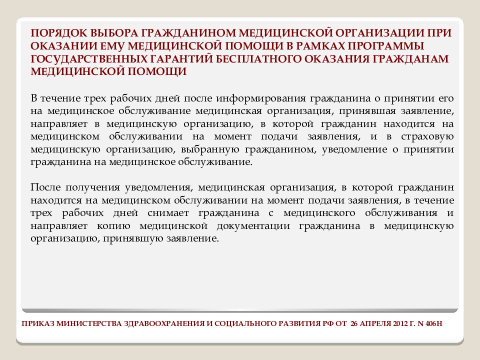 Порядок оказания медицинской помощи приказ