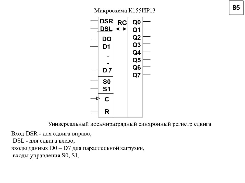 Восьмиразрядный регистр защелка