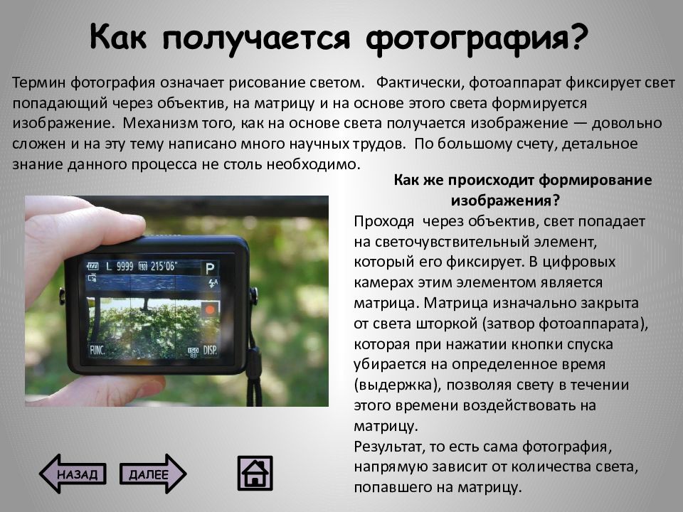 Фотография как происходит