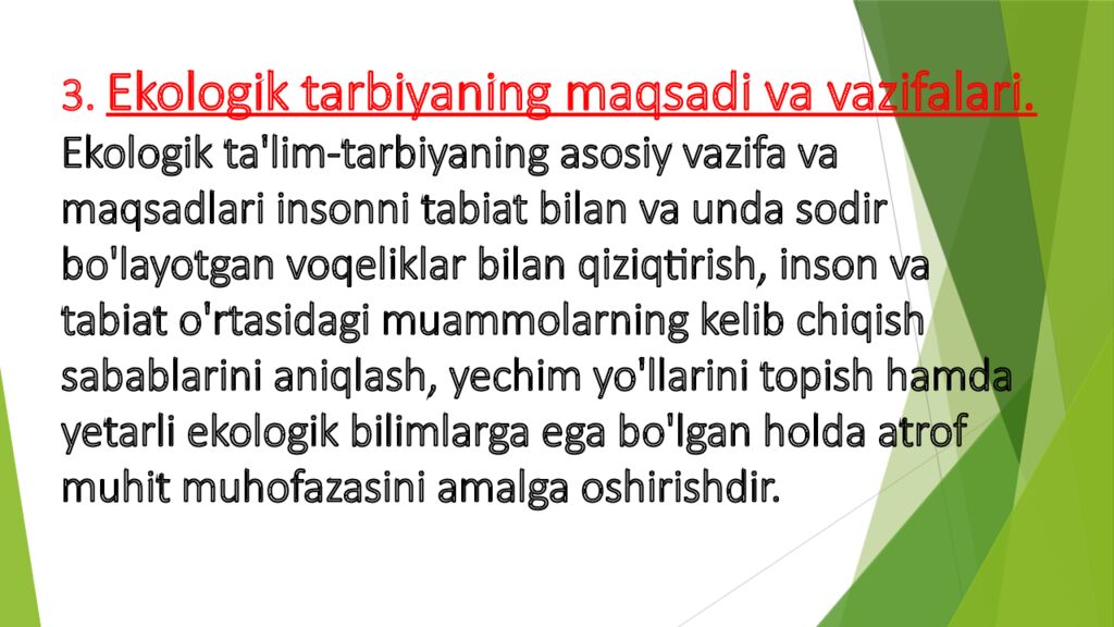 Tabiat bilan tanishtirish orqali maktabgacha yoshdagi bolalarda ekologik