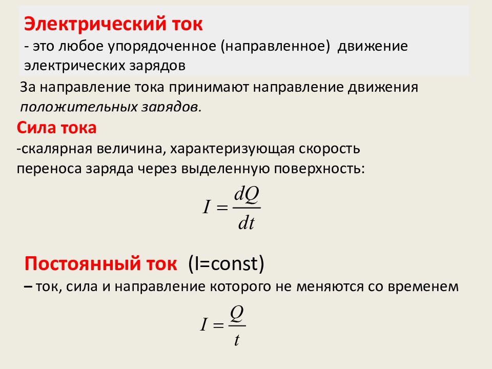 Электрический ток сила тока презентация