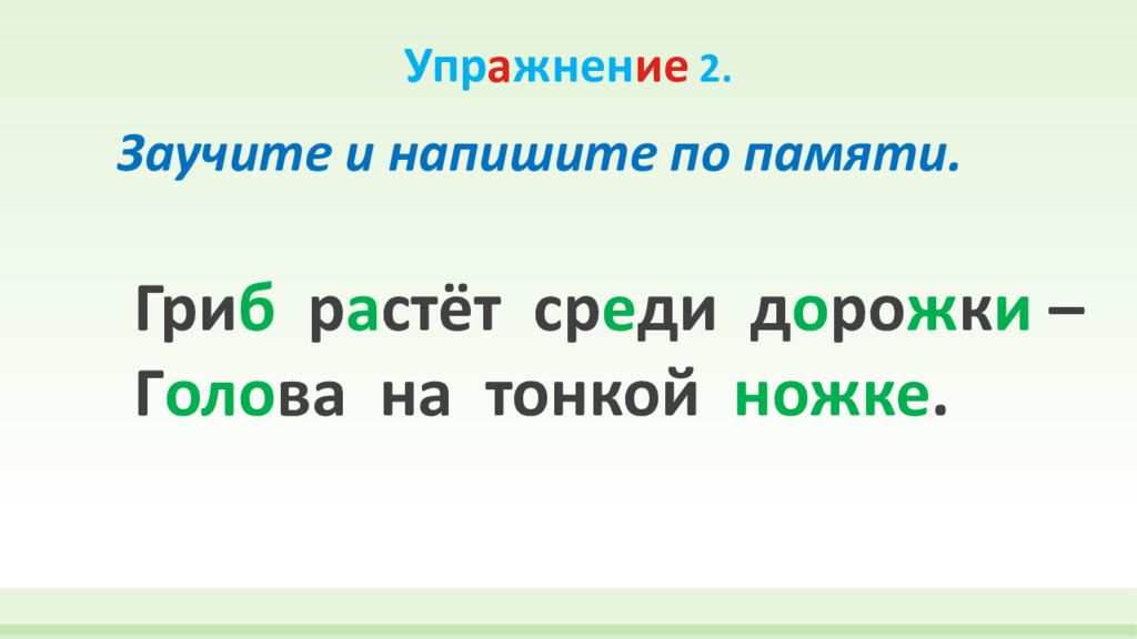 Письмо по памяти 4 класс презентация