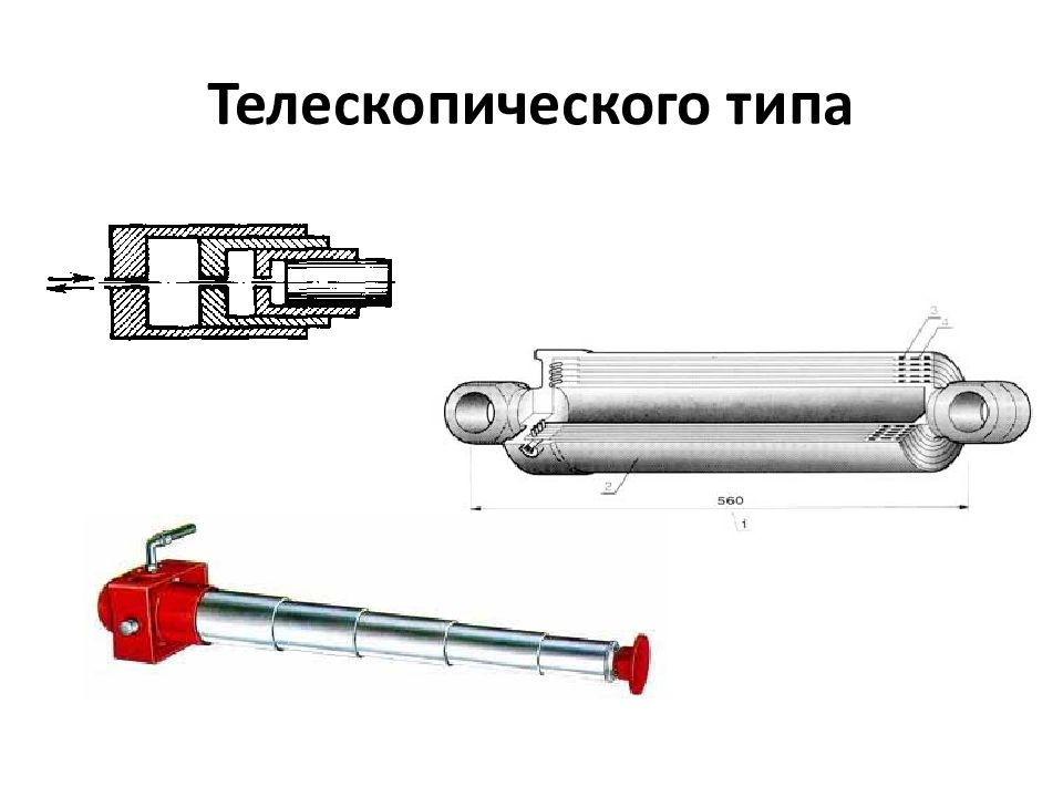 ОСНОВЫ И ЭЛЕМЕНТЫ ГИДРАВЛИЧЕСКОГО ПРИВОДА Телескопического типа