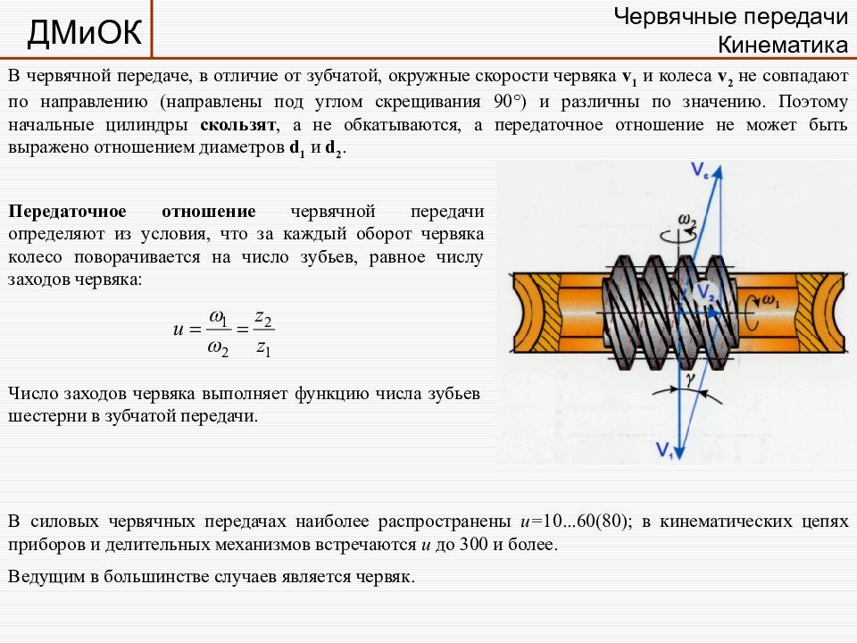 Червячные передачи техническая механика презентация