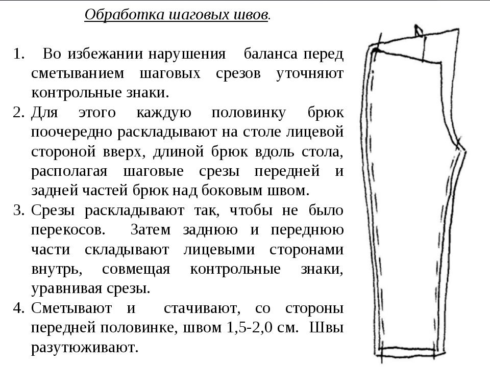 Схема сборки брюки