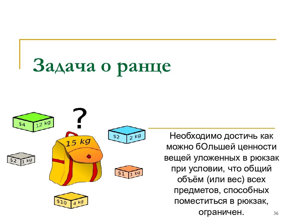 Задача о ранце