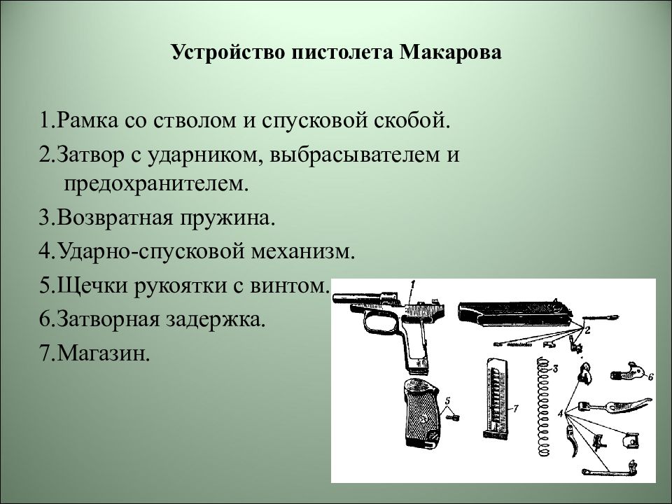 Части пм и их назначение в картинках