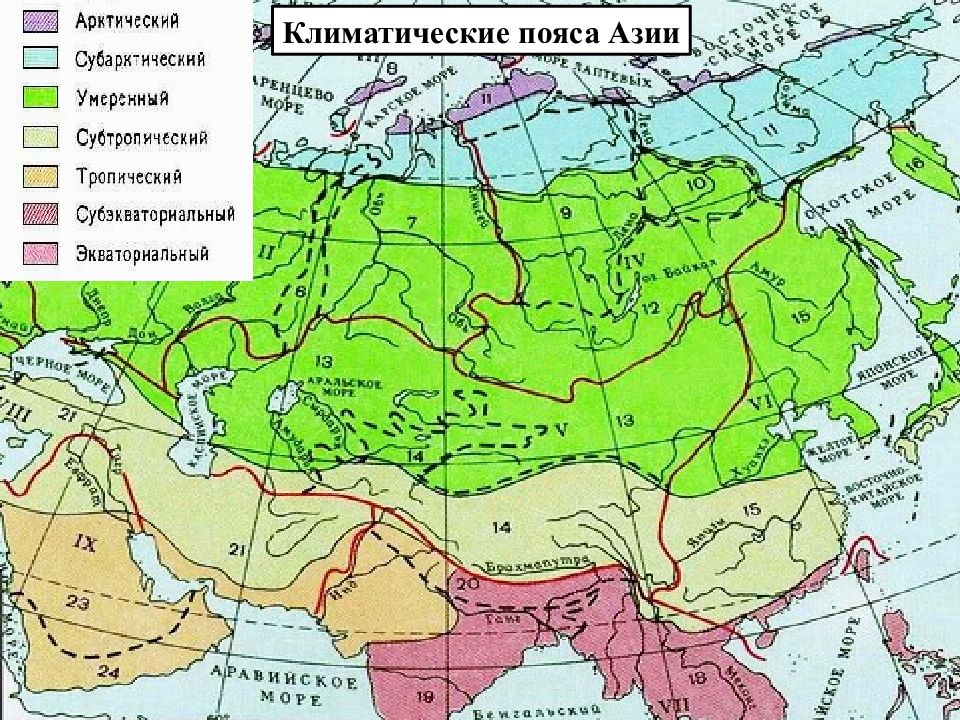 Юго восточный климат. Карта климатических поясов Азии. Климат зарубежной Азии карта. Климатические пояса зарубежной Азии на карте. Климатические пояса Азии.