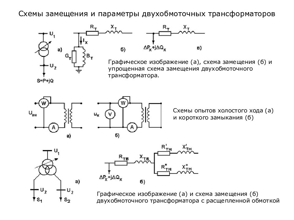 Трансформаторы схема замещения