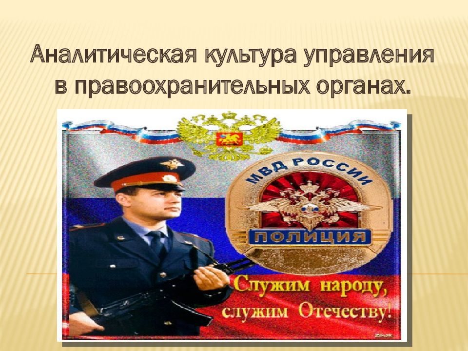 Аналитическая культура управления в правоохранительных органах