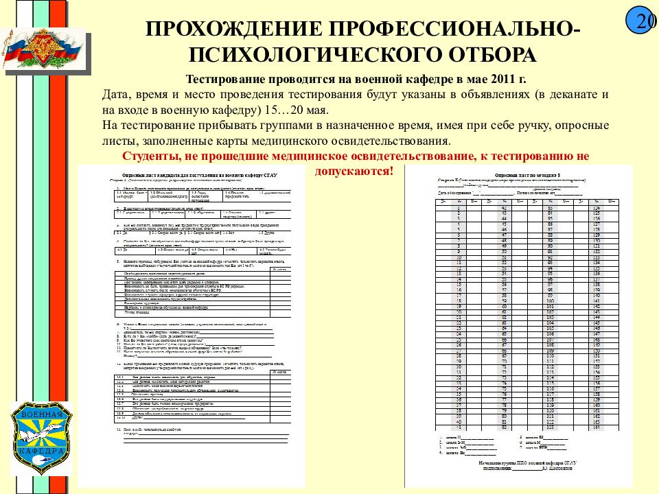 Карта проф псих отбора военкомат