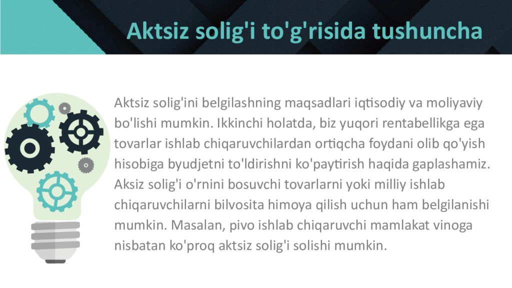 Axrorbek Dexqonov
Aktsiz Solig'i Axrorbek Dexqonov Aktsiz Solig'i